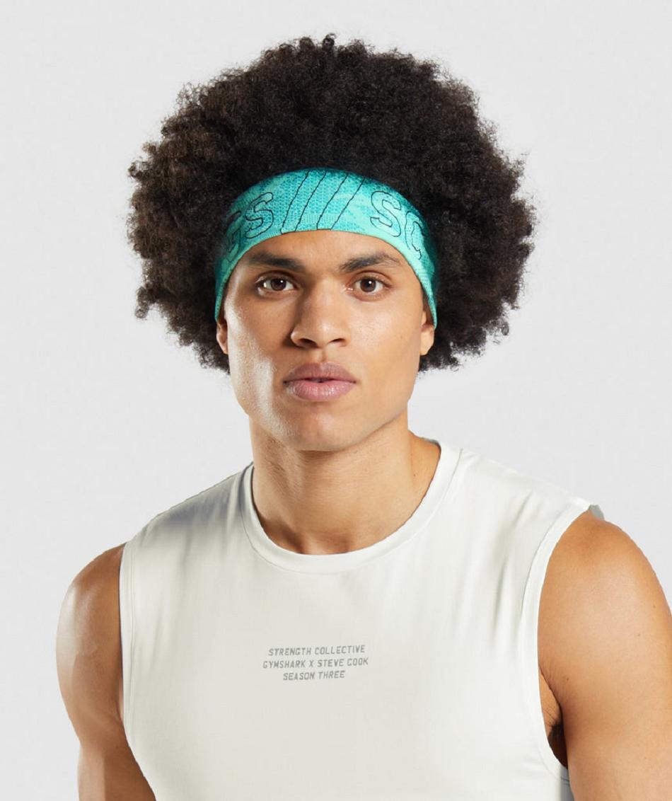 Gymshark Gymshark//Steve Cook Headband Accessories Šeširi Plave | HR 2056CTV